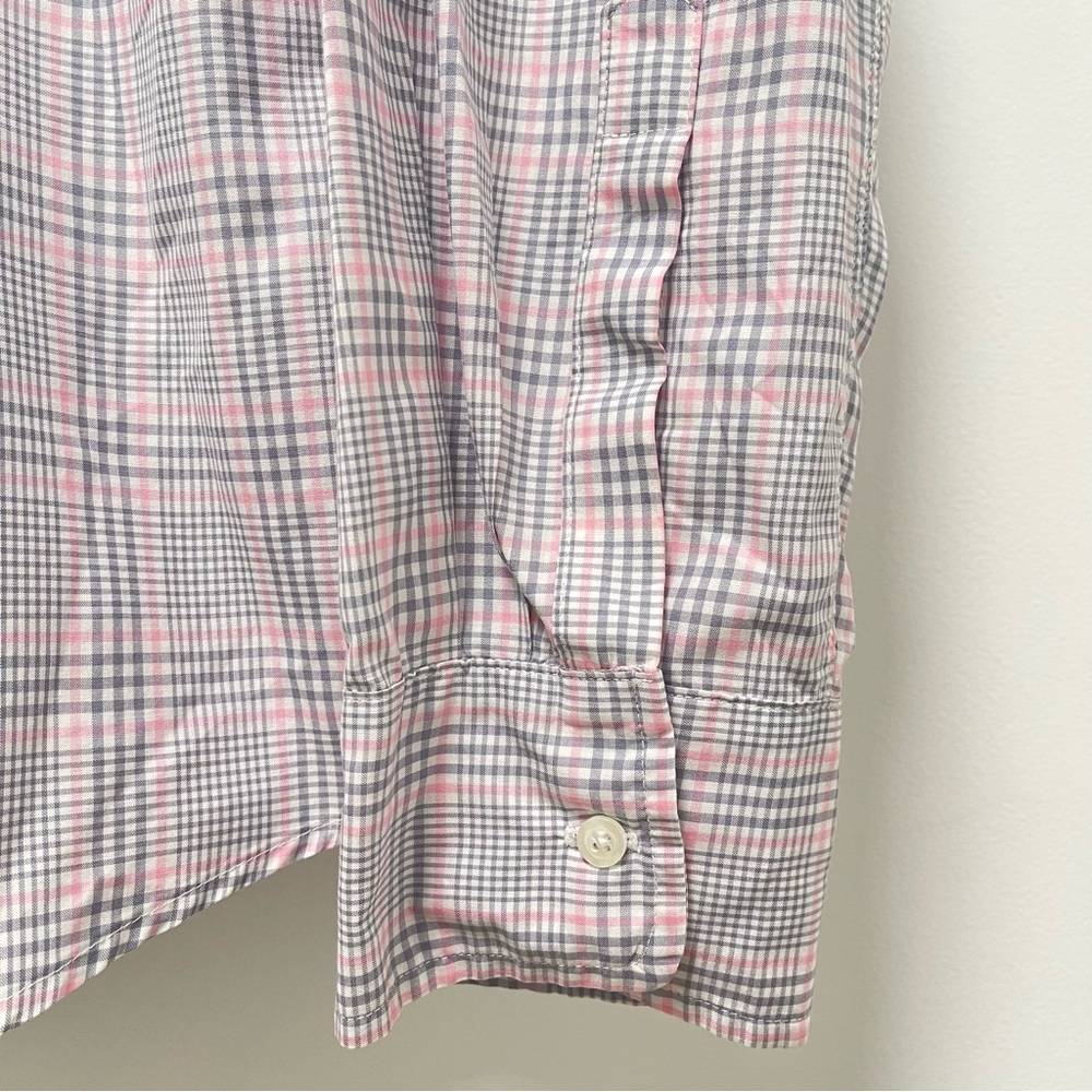 Frank & Eileen Paul Long Sleeve Button Down Pink Gray Plaid Shirt Size X-Large - Picture 5 of 11
